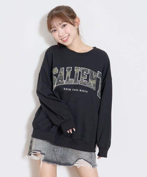 Lovetoxic / ラブトキシック スウェット | 【LTXC】柄ロゴアップリケルーズスウェット | 詳細5