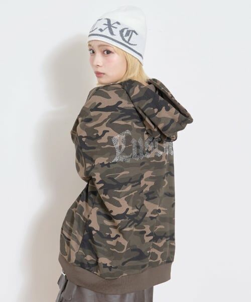 Lovetoxic / ラブトキシック パーカー | 【LTXC】バックラインストーンルーズプルパーカー（マルチ）