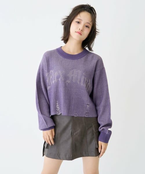 Lovetoxic / ラブトキシック ニット・セーター | 【LTXC】ロゴヴィンテージクロップドニット | 詳細4