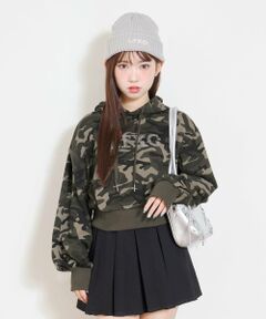 【LTXC】裏シャギークロップドパーカー