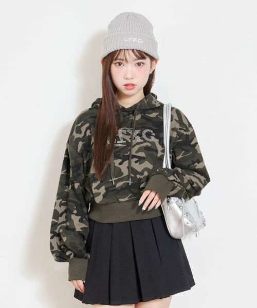 Lovetoxic / ラブトキシック パーカー | 【LTXC】裏シャギークロップドパーカー（マルチ）