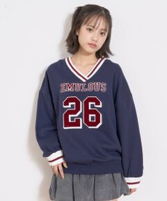 Lovetoxic / ラブトキシック スウェット | 【LTXC】【綿100％】裏起毛ナンバールーズスウェット