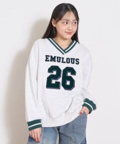 Lovetoxic / ラブトキシック スウェット | 【LTXC】【綿100％】裏起毛ナンバールーズスウェット