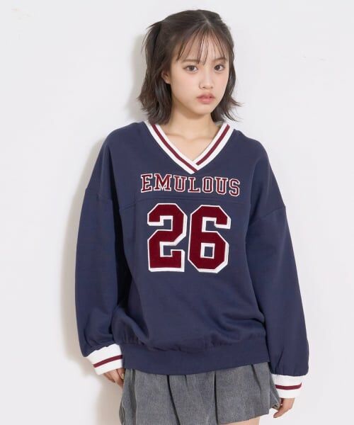 Lovetoxic / ラブトキシック スウェット | 【LTXC】【綿100％】裏起毛ナンバールーズスウェット | 詳細3