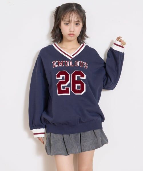 Lovetoxic / ラブトキシック スウェット | 【LTXC】【綿100％】裏起毛ナンバールーズスウェット | 詳細4