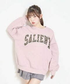 Lovetoxic / ラブトキシック スウェット | 【LTXC】【裏起毛】柄ロゴアップリケプルオーバー