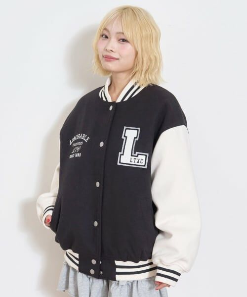 Lovetoxic / ラブトキシック ブルゾン | 裏キルトスタジャン（黒）