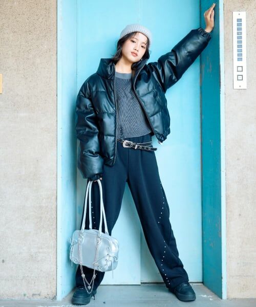 Lovetoxic / ラブトキシック ブルゾン | 合皮パフィブルゾン | 詳細1