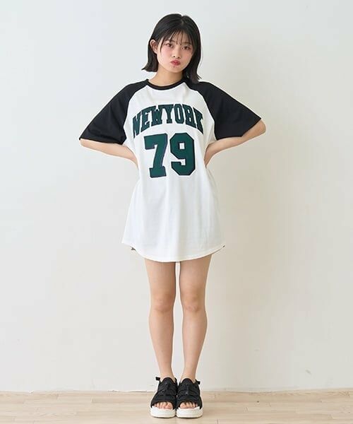 Lovetoxic / ラブトキシック ミニ丈・ひざ丈ワンピース | 【LTXC】【GOODPRICE】【吸水速乾/さらさら】ラグランルーズワンピ（黒）