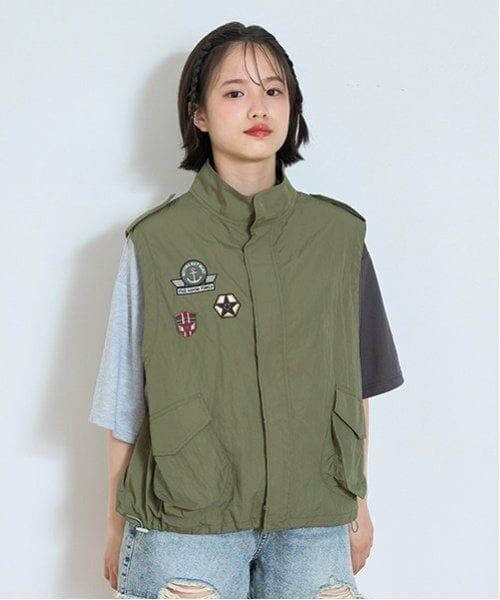 Lovetoxic / ラブトキシック ダウンジャケット・ベスト | 【LTXC】【Dリーグ参戦チーム/CHANGE RAPTURES/AYUMI】ミリタリーベスト | 詳細3