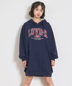 Lovetoxic / ラブトキシック ミニ丈・ひざ丈ワンピース | ルーズパーカワンピース