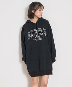 Lovetoxic / ラブトキシック ミニ丈・ひざ丈ワンピース | ルーズパーカワンピース