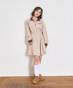 Lovetoxic / ラブトキシック ミニ丈・ひざ丈ワンピース | 長袖トラックワンピース