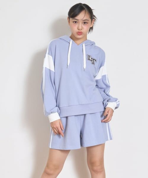 Lovetoxic / ラブトキシック パーカー | 【LTXC】長袖ラインパーカSETUP（サックス）