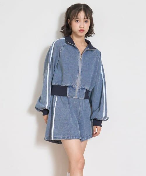 Lovetoxic / ラブトキシック ブルゾン | デニムZIP SETUP（ブルー）