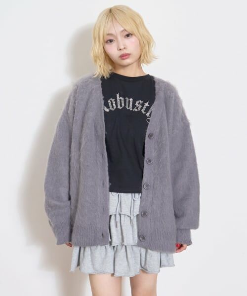 Lovetoxic / ラブトキシック カーディガン・ボレロ | 【LTXC】シャギーオーバーカーディガン | 詳細3
