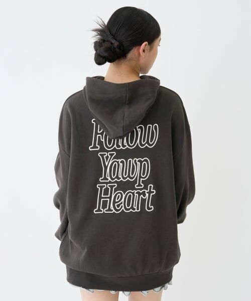 Lovetoxic / ラブトキシック ミニ丈・ひざ丈ワンピース | 【LTXC】【綿100％】バックロゴチュニックパーカ（チャコール）