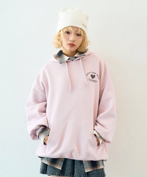 Lovetoxic / ラブトキシック ミニ丈・ひざ丈ワンピース | 【LTXC】【綿100％】バックロゴチュニックパーカ | 詳細1