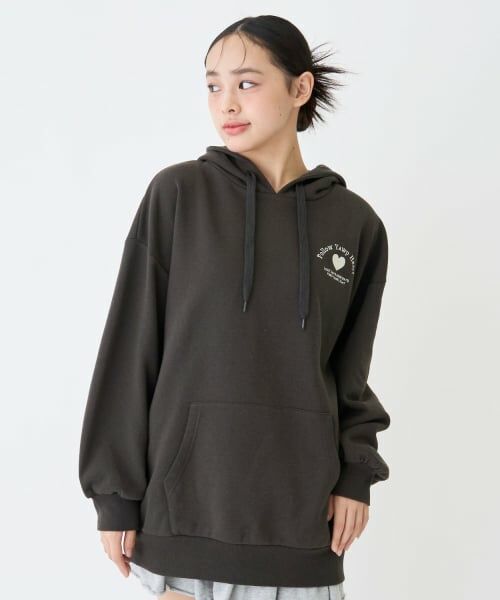 Lovetoxic / ラブトキシック ミニ丈・ひざ丈ワンピース | 【LTXC】【綿100％】バックロゴチュニックパーカ | 詳細12