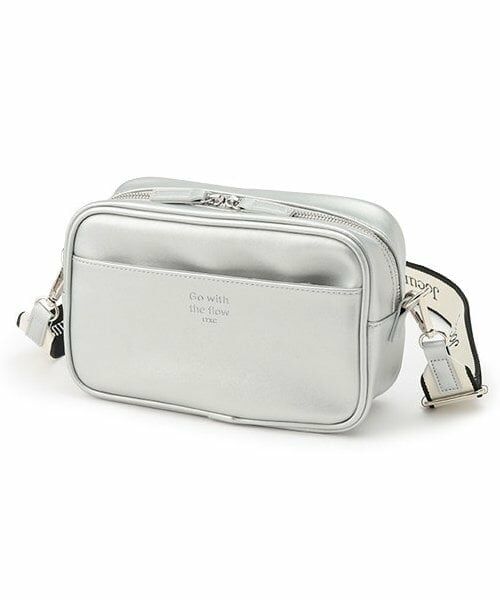 Lovetoxic / ラブトキシック ショルダーバッグ | ジャガードテープショルダー（シルバー）