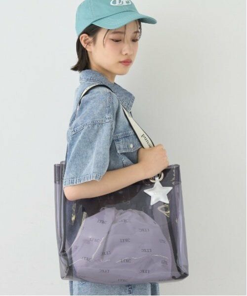 Lovetoxic / ラブトキシック トートバッグ | 【LTXC】ビニールトートバッグ（黒）