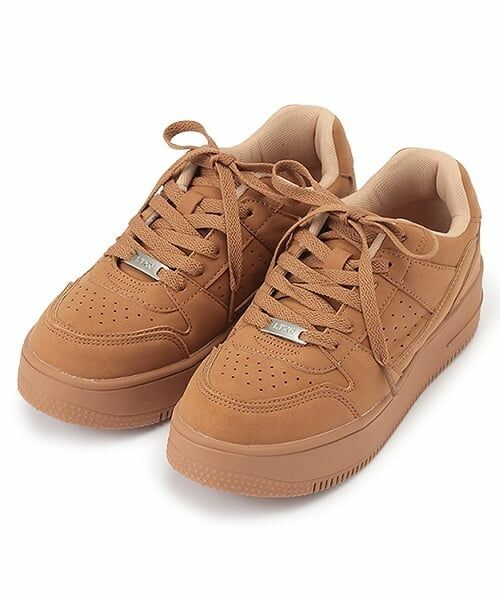 Lovetoxic / ラブトキシック スニーカー | 【LTXC】【軽量】厚底コートスニーカー（茶）