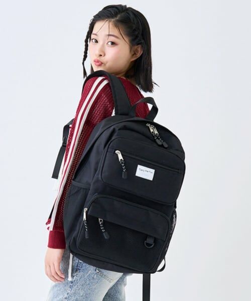 Lovetoxic / ラブトキシック リュック・バックパック | 【LTXC】【容量23L】【撥水】メッシュポケットリュック（黒）