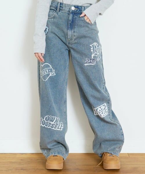 Lovetoxic / ラブトキシック その他パンツ | 【LTXC】ワッペンデザインデニムパンツ | 詳細1
