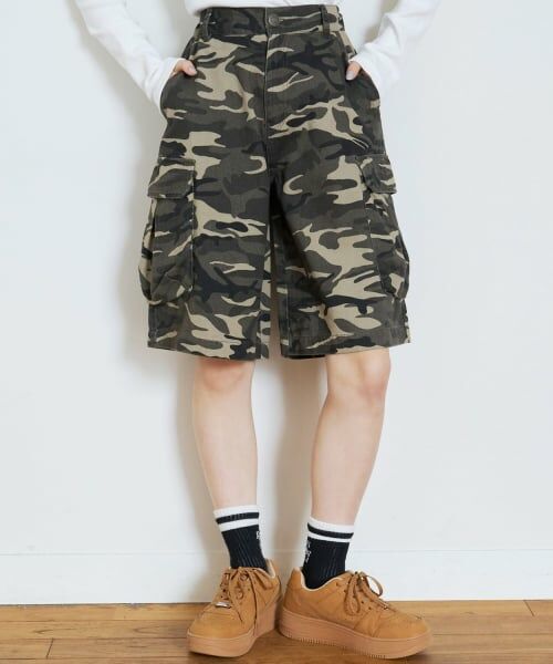 Lovetoxic / ラブトキシック ショート・ハーフ・半端丈パンツ | 【LTXC】カモフラ柄ハーフカーゴパンツ | 詳細1