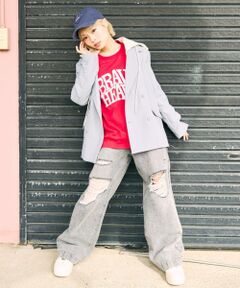 Lovetoxic / ラブトキシック その他パンツ | 【LTXC】【セット可】ダメージデニムワイドパンツ