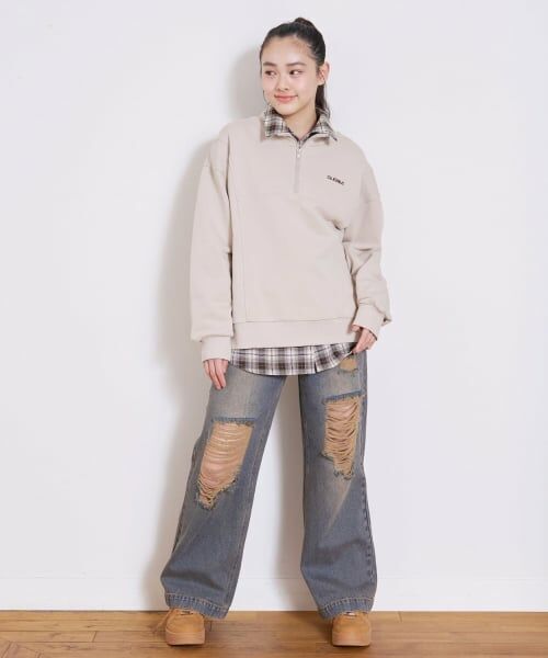 Lovetoxic / ラブトキシック その他パンツ | 【LTXC】【セット可】ダメージデニムワイドパンツ | 詳細3