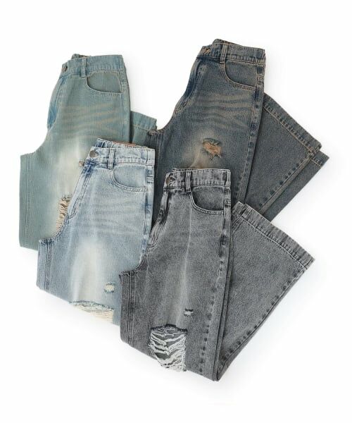 Lovetoxic / ラブトキシック その他パンツ | 【LTXC】【セット可】ダメージデニムワイドパンツ | 詳細4