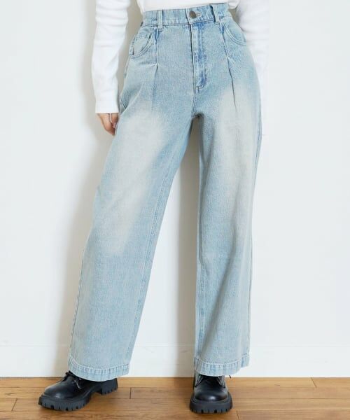 Lovetoxic / ラブトキシック その他パンツ | 【LTXC】【セット可】タックワイドデニムパンツ | 詳細3