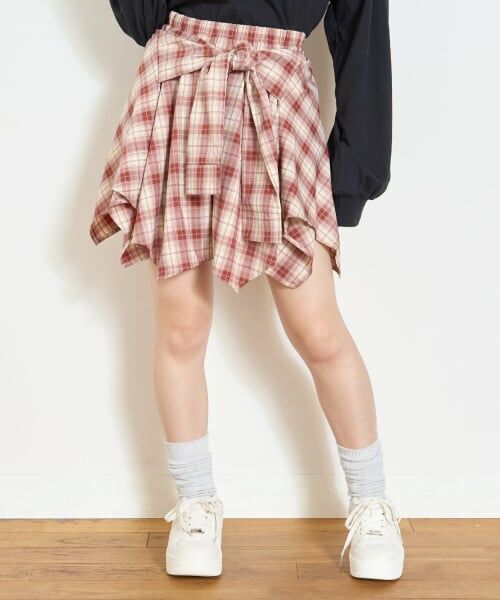 Lovetoxic / ラブトキシック ショート・ハーフ・半端丈パンツ | 【LTXC】腰巻き風チェックキュロット | 詳細2