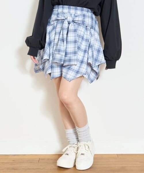 Lovetoxic / ラブトキシック ショート・ハーフ・半端丈パンツ | 【LTXC】腰巻き風チェックキュロット | 詳細3