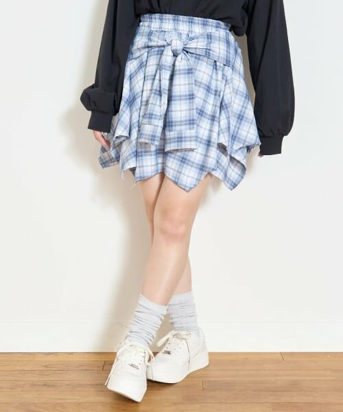 Lovetoxic / ラブトキシック ショート・ハーフ・半端丈パンツ | 【LTXC】腰巻き風チェックキュロット | 詳細4