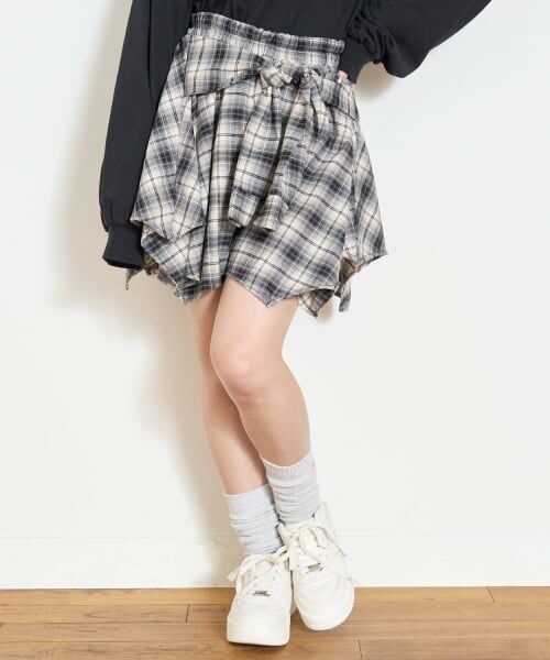 Lovetoxic / ラブトキシック ショート・ハーフ・半端丈パンツ | 【LTXC】腰巻き風チェックキュロット | 詳細5