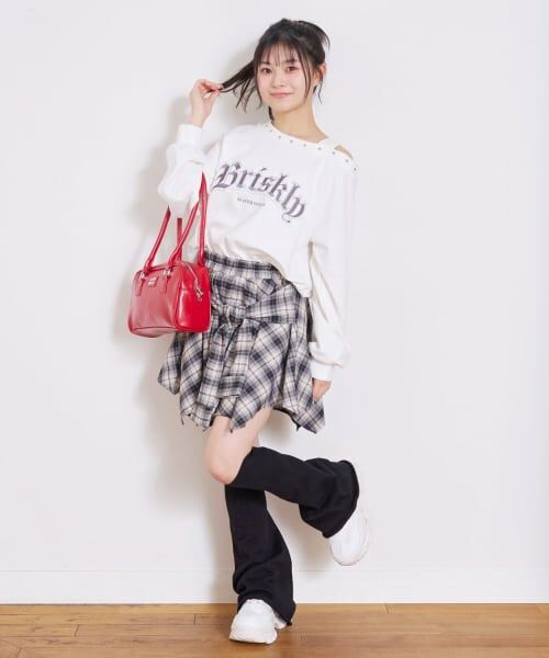 Lovetoxic / ラブトキシック ショート・ハーフ・半端丈パンツ | 【LTXC】腰巻き風チェックキュロット | 詳細8