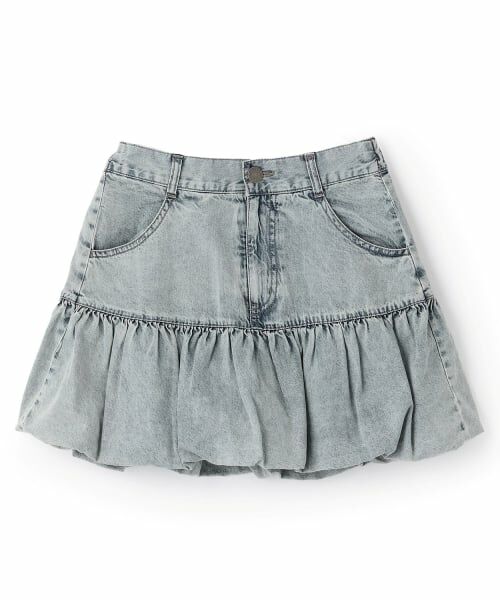 Lovetoxic / ラブトキシック ショート・ハーフ・半端丈パンツ | 【LTXC】デニムバルーンスカート（ブルー）