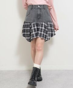 Lovetoxic / ラブトキシック ショート・ハーフ・半端丈パンツ | 【LTXC】異素材ドッキングヘムミニスカート