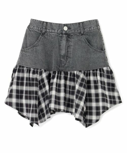 Lovetoxic / ラブトキシック ショート・ハーフ・半端丈パンツ | 【LTXC】異素材ドッキングヘムミニスカート | 詳細6