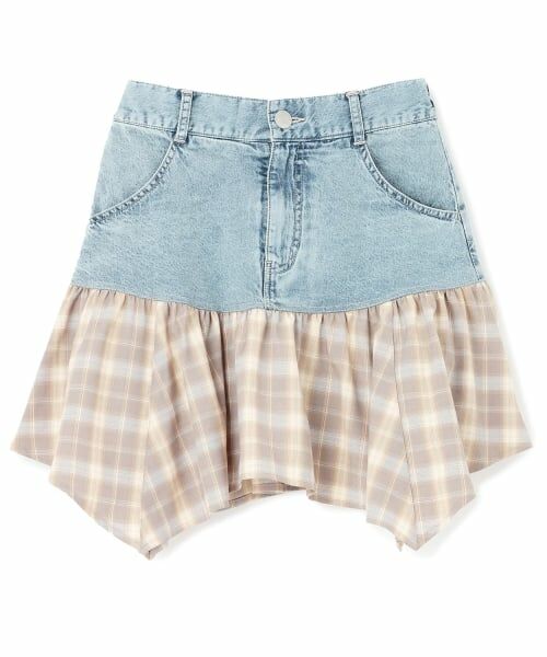 Lovetoxic / ラブトキシック ショート・ハーフ・半端丈パンツ | 【LTXC】異素材ドッキングヘムミニスカート | 詳細7