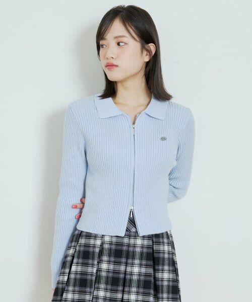 Lovetoxic / ラブトキシック カーディガン・ボレロ | 【LTXC】【洗える】リブWジップカーディガン | 詳細3