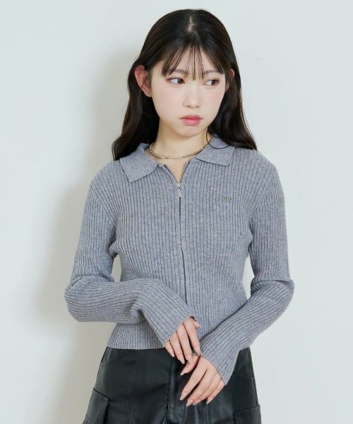 Lovetoxic / ラブトキシック カーディガン・ボレロ | 【LTXC】【洗える】リブWジップカーディガン | 詳細5