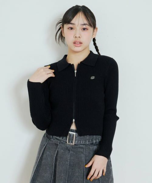 Lovetoxic / ラブトキシック カーディガン・ボレロ | 【LTXC】【洗える】リブWジップカーディガン | 詳細7