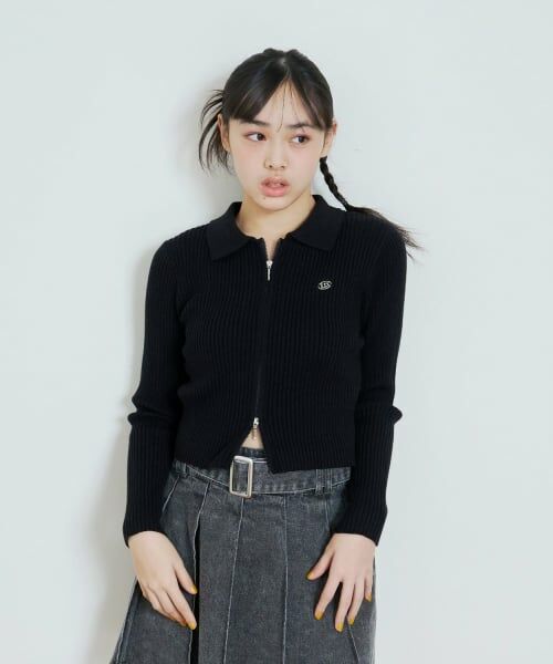 Lovetoxic / ラブトキシック カーディガン・ボレロ | 【LTXC】【洗える】リブWジップカーディガン | 詳細8