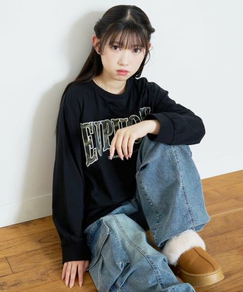 Lovetoxic / ラブトキシック Tシャツ | 【LTXC/綿100%】カレッジ柄ロゴ長袖T | 詳細8