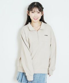 Lovetoxic / ラブトキシック スウェット | 【LTXC/綿100％】ハーフZIPプルオーバー