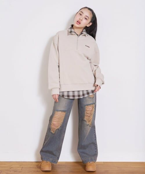 Lovetoxic / ラブトキシック スウェット | 【LTXC/綿100％】ハーフZIPプルオーバー | 詳細10