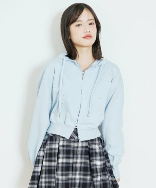 Lovetoxic / ラブトキシック パーカー | 【LTXC/綿100%/セット可】スタッズZIPパーカー | 詳細1